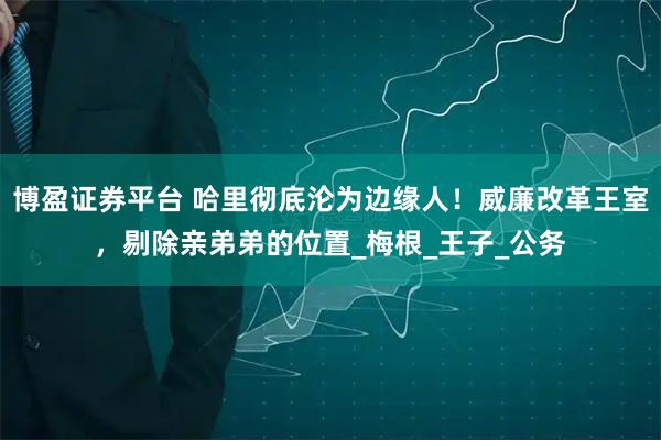 博盈证券平台 哈里彻底沦为边缘人!威廉改革王室,剔除亲弟弟的位置_梅根_王子_公务