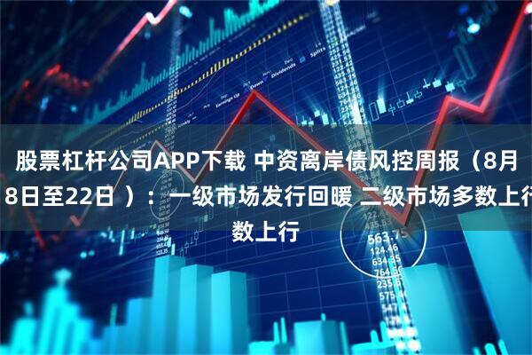 股票杠杆公司APP下载 中资离岸债风控周报（8月18日至22日 ）：一级市场发行回暖 二级市场多数上行